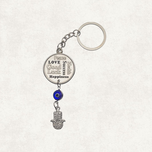 Hamsa Keychain with Blessings
