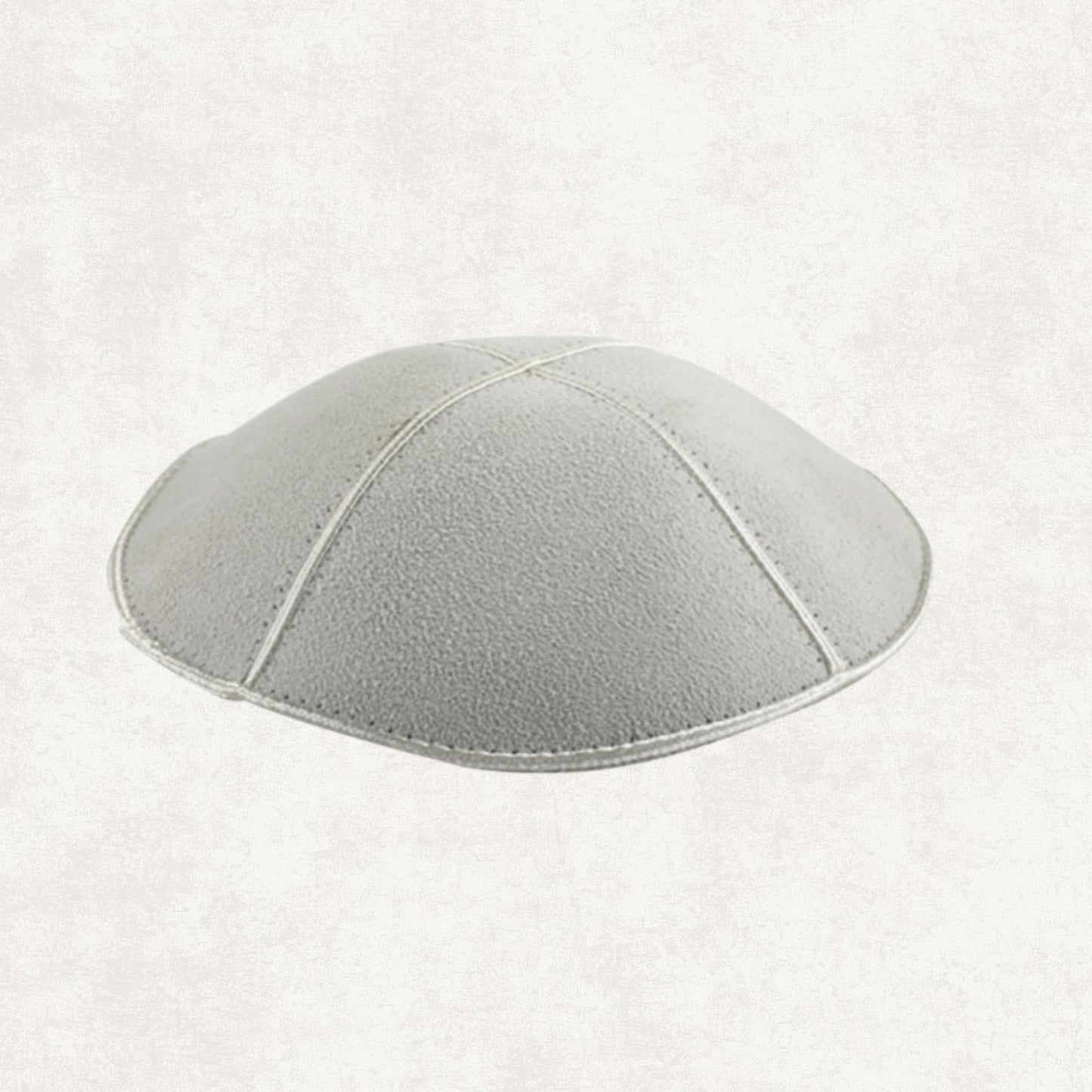 Light Gray Suede Kippah set of 6