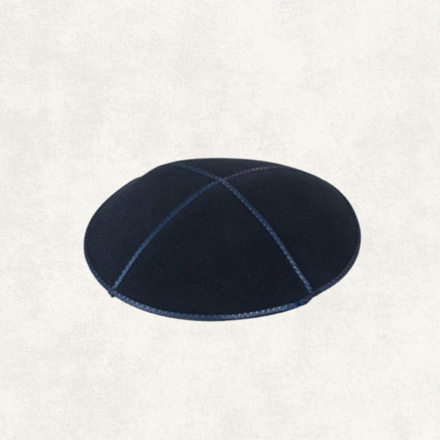 Navy Blue Suede Kippah Set of 6