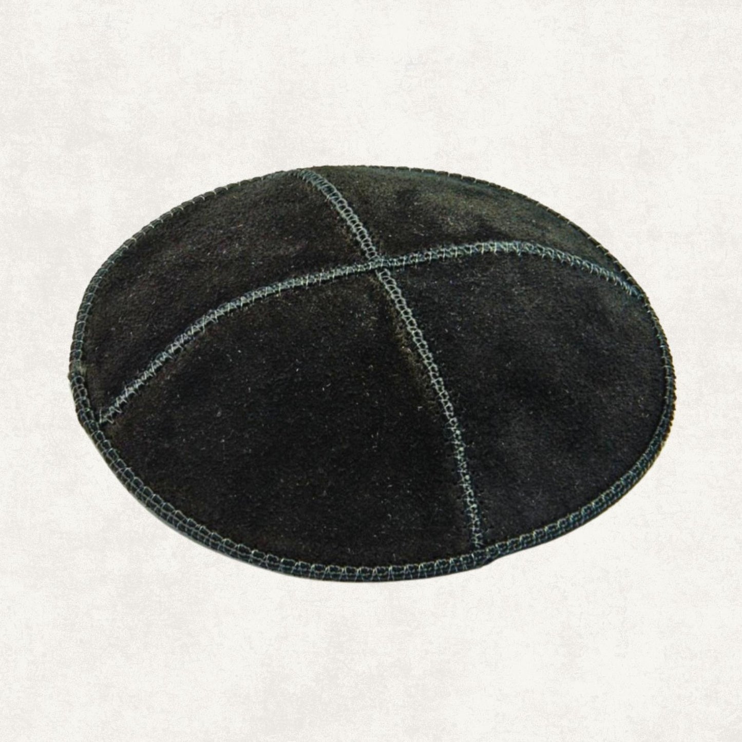 Classic Black Suede Kippah set of 6